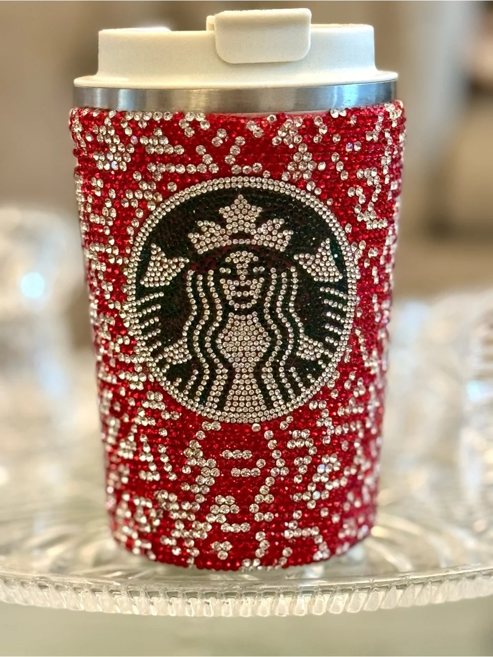 Ideal Gift !Rhinestone Crystal Embellished Temperature Check Tumblr in Beaute